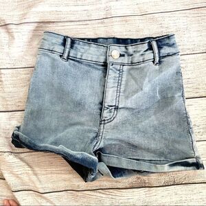 H&M Divided High Waist Shorts Light Acid Wash‎